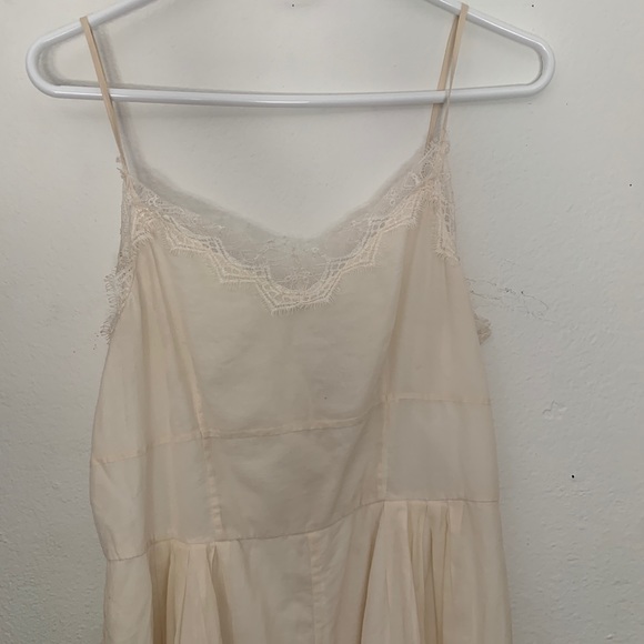 Lace Off White Spaghetti Strap Boho Dress - Picture 5 of 5